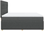 vidaXL Κρεβάτι Boxspring με Στρώμα Σκούρο Γκρι 180x200 εκ Υφασμάτιν