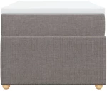 vidaXL Κρεβάτι Boxspring με Στρώμα Taupe 90x200 εκ. Υφασμάτινο