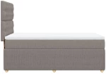 vidaXL Κρεβάτι Boxspring με Στρώμα Taupe 100 x 200 εκ. Υφασμάτινο
