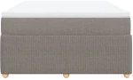 vidaXL Κρεβάτι Boxspring με Στρώμα Taupe 140x190 εκ. Υφασμάτινο