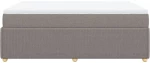 vidaXL Κρεβάτι Boxspring με Στρώμα Taupe 140x190 εκ. Υφασμάτινο