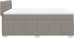 vidaXL Κρεβάτι Boxspring με Στρώμα Taupe 140x190 εκ. Υφασμάτινο