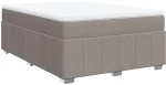 vidaXL Κρεβάτι Boxspring με Στρώμα Taupe 140x190 εκ. Υφασμάτινο