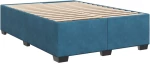 vidaXL Κρεβάτι Boxspring με Στρώμα Σκούρο Μπλε 140x200 εκ. Βελούδινο
