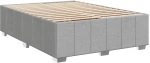 vidaXL Κρεβάτι Boxspring με Στρώμα Ανοιχτό Γκρι 140x190 εκ. Υφασμάτινο