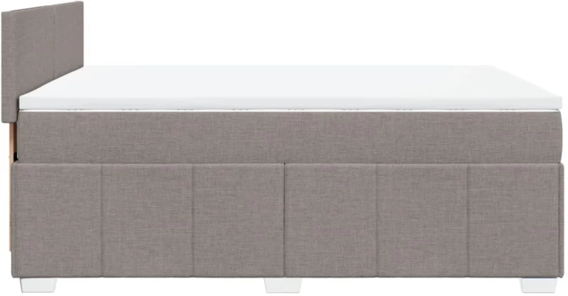 vidaXL Κρεβάτι Boxspring με Στρώμα Taupe 140x200 εκ. Υφασμάτινο
