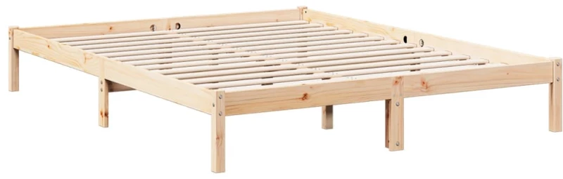 vidaXL Πλαίσιο Κρεβατιού Μακρύ Χωρίς Στρώμα 140x210 εκ Μασίφ Πεύκο