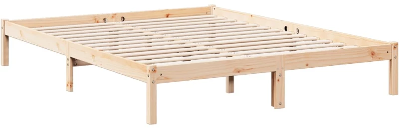 vidaXL Πλαίσιο Κρεβατιού Μακρύ Χωρίς Στρώμα 140x210 εκ Μασίφ Πεύκο