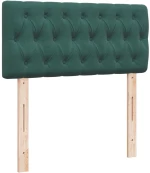 vidaXL Κρεβάτι Boxspring με Στρώμα Σκούρο Πράσινο 80x200 εκ. Βελούδινο