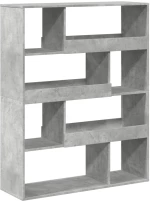 vidaXL Βιβλιοθήκη Γκρι Σκυροδέματος 100x33x125,5 εκ. Επεξεργ. Ξύλο