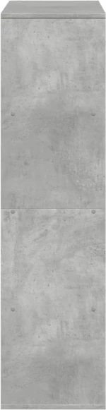 vidaXL Βιβλιοθήκη Γκρι Σκυροδέματος 100x33x125,5 εκ. Επεξεργ. Ξύλο