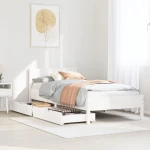 vidaXL Σκελετός Κρεβ. Χωρίς Στρώμα Λευκό 75x190 εκ Μασίφ Πεύκο