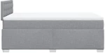 vidaXL Κρεβάτι Boxspring με Στρώμα Ανοιχτό Γκρι 120x190 εκ. Υφασμάτινο