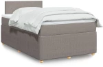 vidaXL Κρεβάτι Boxspring με Στρώμα Taupe 120x190 εκ. Υφασμάτινο