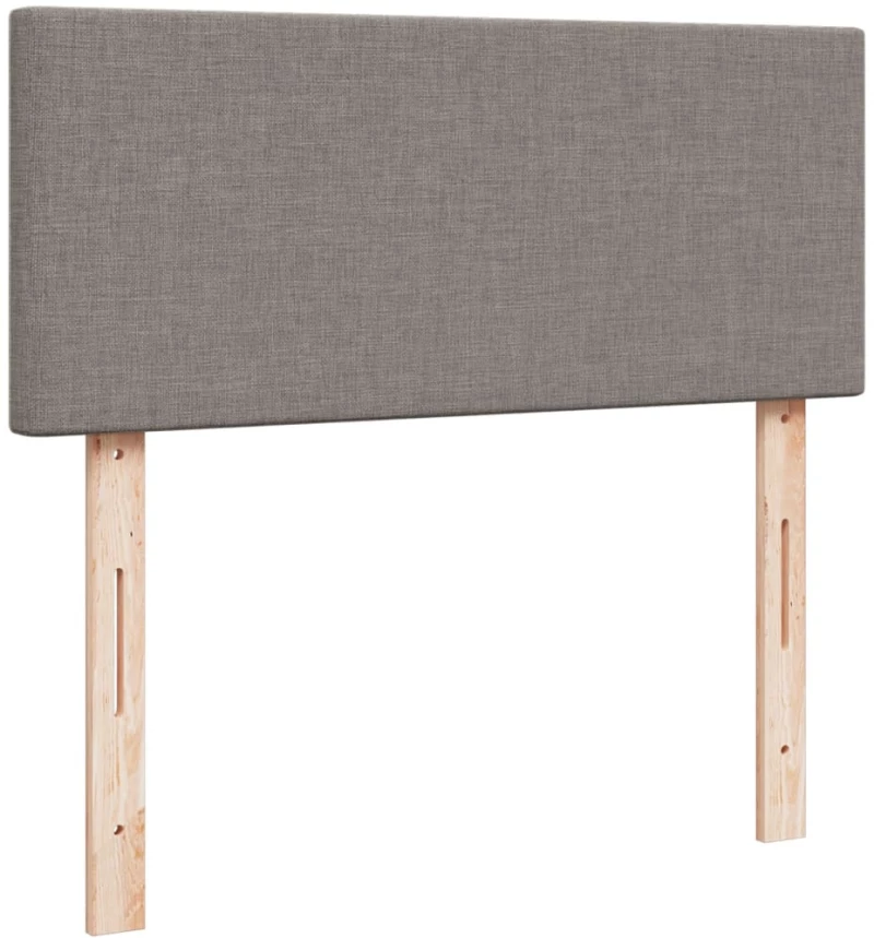 vidaXL Κρεβάτι Boxspring με Στρώμα Taupe 120x190 εκ. Υφασμάτινο