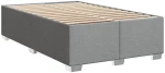 vidaXL Κρεβάτι Boxspring με Στρώμα Ανοιχτό Γκρι 120x190 εκ. Υφασμάτινο