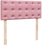 vidaXL Κρεβάτι Boxspring με Στρώμα Ροζ 120x190 εκ. Βελούδινο