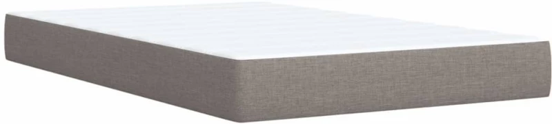 vidaXL Κρεβάτι Boxspring με Στρώμα Taupe 120x190 εκ. Υφασμάτινο