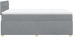 vidaXL Κρεβάτι Boxspring με Στρώμα Ανοιχτό Γκρι 120x190 εκ. Υφασμάτινο