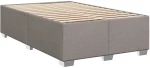 vidaXL Κρεβάτι Boxspring με Στρώμα Taupe 120x190 εκ. Υφασμάτινο