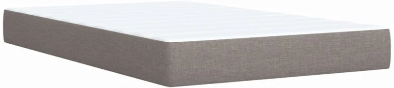 vidaXL Κρεβάτι Boxspring με Στρώμα Taupe 120x190 εκ. Υφασμάτινο