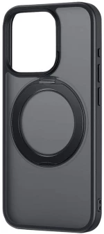 Phone Case with Stand Baseus SkyRing 360° for iP 15 +tempered-glass and cleaning kit (black)