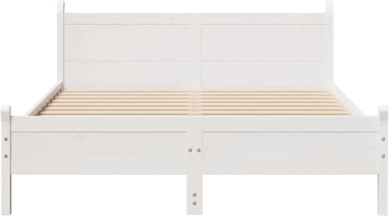 vidaXL Σκελετός Κρεβ. Χωρίς Στρώμα Λευκό 120x200 εκ Μασίφ Πεύκο
