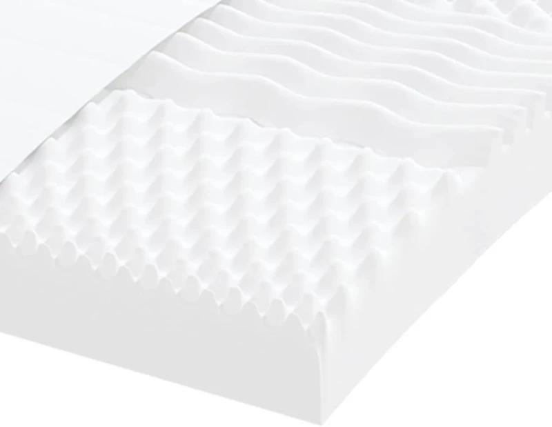 vidaXL Στρώμα Αφρού 7 Ζωνών Σκληρότητα 20 ILD Λευκό 200x220 εκ.