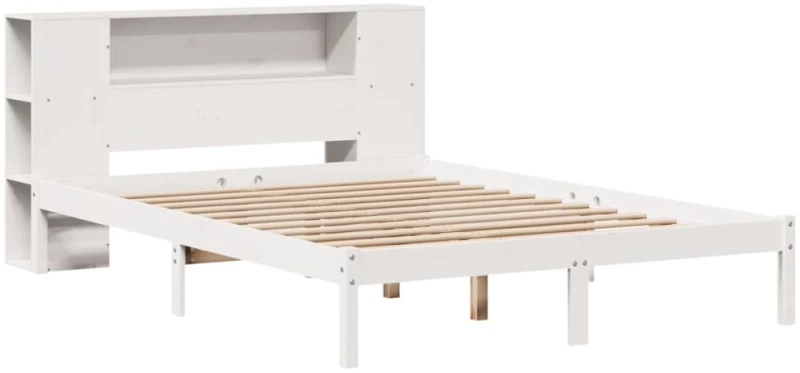 vidaXL Κρεβάτι Βιβλιοθήκη Χωρίς Στρώμα 150x200 εκ Μασίφ Ξύλο Πεύκου