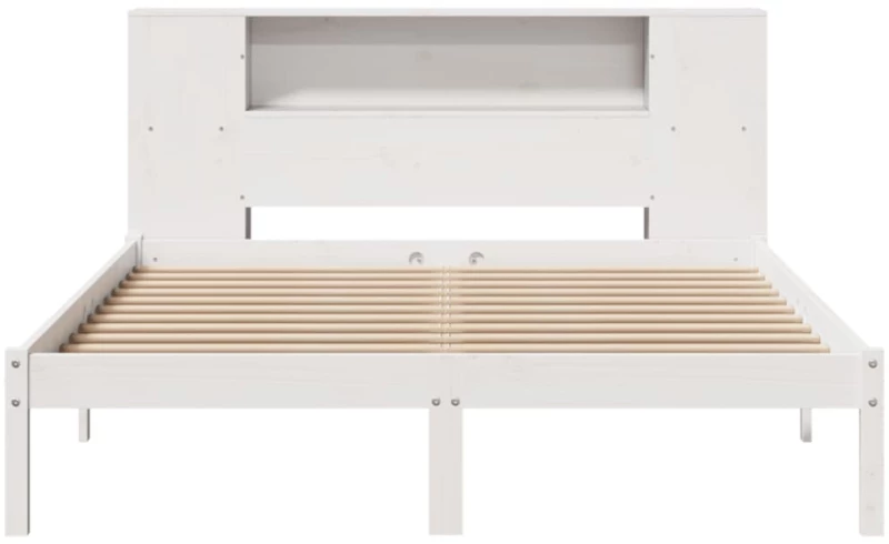 vidaXL Κρεβάτι Βιβλιοθήκη Χωρίς Στρώμα 150x200 εκ Μασίφ Ξύλο Πεύκου