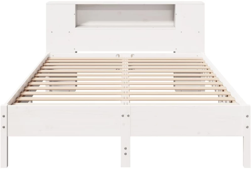 vidaXL Κρεβάτι Βιβλιοθήκη Χωρίς Στρώμα 140x200 εκ Μασίφ Ξύλο Πεύκο