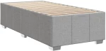 vidaXL Κρεβάτι Boxspring με Στρώμα Ανοιχτό Γκρι 90x200 εκ. Υφασμάτινο