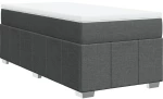 vidaXL Κρεβάτι Boxspring με Στρώμα Σκούρο Γκρι 80x200 εκ. Υφασμάτινο