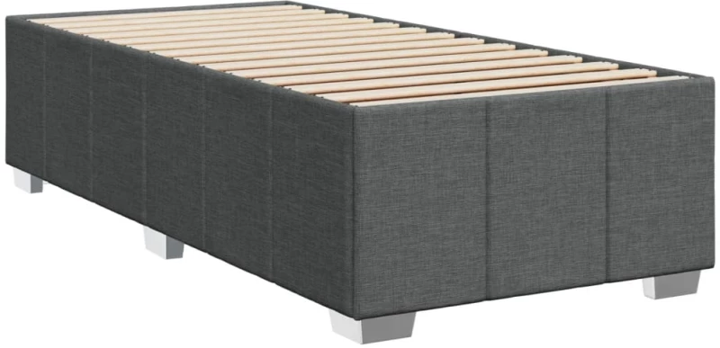 vidaXL Κρεβάτι Boxspring με Στρώμα Σκούρο Γκρι 80x200 εκ. Υφασμάτινο