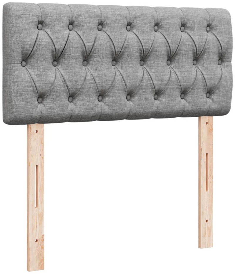 vidaXL Κρεβάτι Boxspring με Στρώμα Ανοιχτό Γκρι 80x200 εκ. Υφασμάτινο