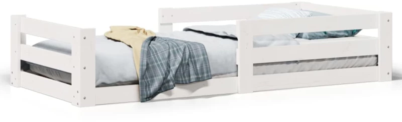 vidaXL Σκελετός Κρεβ. Χωρίς Στρώμα Λευκό 75x190 εκ Μασίφ Πεύκο