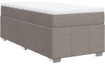 vidaXL Κρεβάτι Boxspring με Στρώμα Taupe 100 x 200 εκ. Υφασμάτινο
