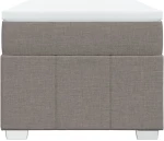 vidaXL Κρεβάτι Boxspring με Στρώμα Taupe 100 x 200 εκ. Υφασμάτινο