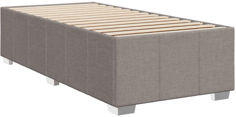 vidaXL Κρεβάτι Boxspring με Στρώμα Taupe 100 x 200 εκ. Υφασμάτινο