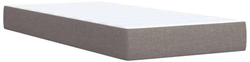 vidaXL Κρεβάτι Boxspring με Στρώμα Taupe 100 x 200 εκ. Υφασμάτινο
