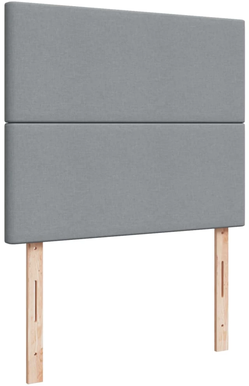 vidaXL Κρεβάτι Boxspring με Στρώμα Ανοιχτό Γκρι 120x190 εκ. Υφασμάτινο