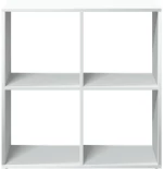 vidaXL Βιβλιοθήκη/Διαχωριστικό Χώρου Λευκό 69,5x29x69,5 εκ. Επεξ. Ξύλο
