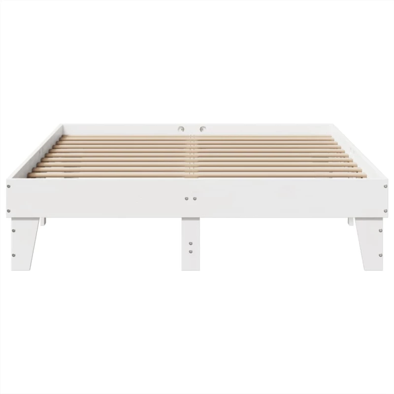 vidaXL Σκελετός Κρεβ. Χωρίς Στρώμα Λευκό 160x200 εκ Μασίφ Πεύκο