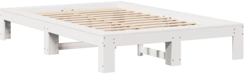 vidaXL Σκελετός Κρεβ. Χωρίς Στρώμα Λευκό 120x190 εκ Μασίφ Πεύκο