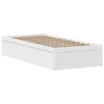 vidaXL Σκελετός Κρεβ. Χωρίς Στρώμα Λευκό 75x190 εκ Μασίφ Πεύκο