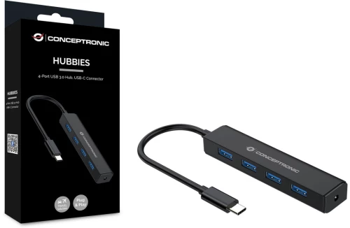USB Hub Conceptronic CTC4USB3 Μαύρο
