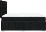 vidaXL Κρεβάτι Boxspring με Στρώμα Μαύρο 160x200 εκ. Υφασμάτινο