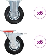 vidaXL Ρόδες 12 τεμ. 125 χιλ.
