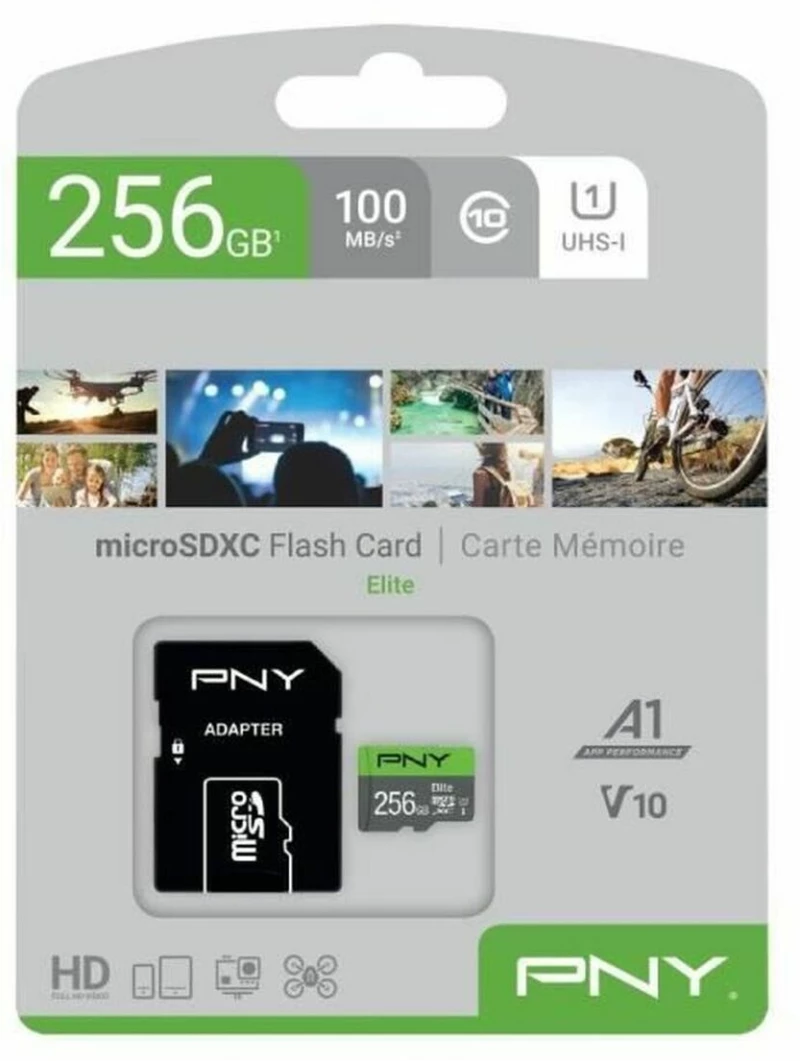 Κάρτα Μνήμης Micro SD με Αντάπτορα PNY Elite Elite C10 256 GB