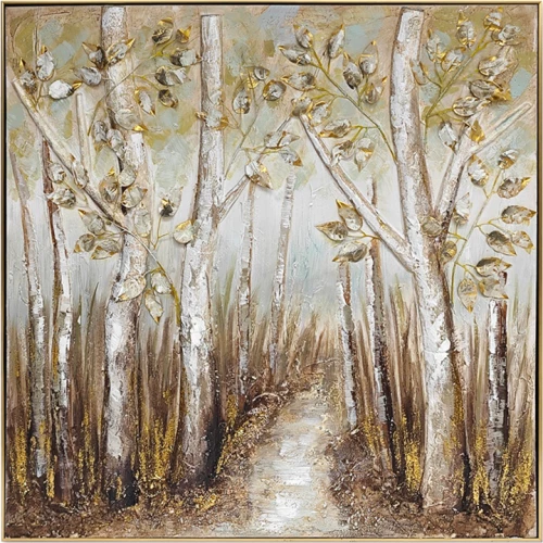 Πίνακας σε καμβά Leambre II Inart 102x4.5x102εκ